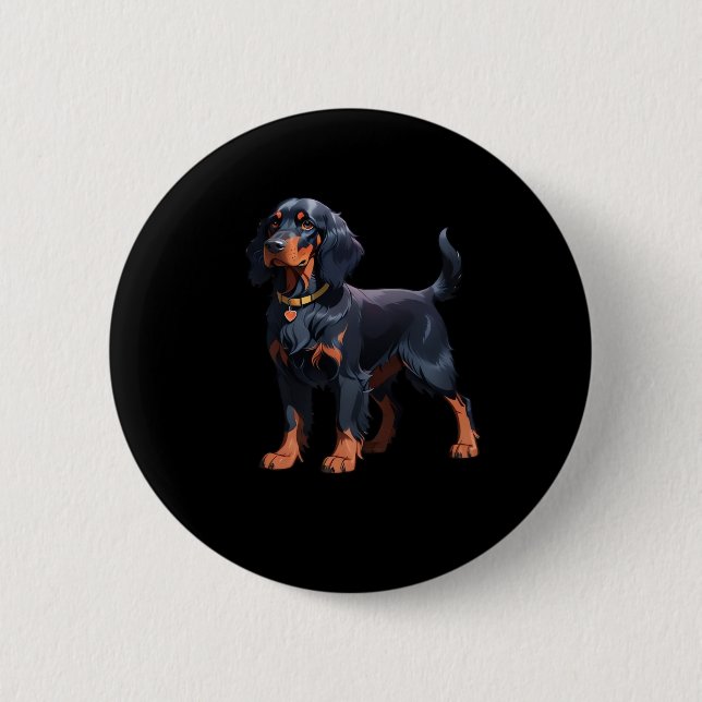 Gordon Setter Classic T-Shirt 2 Inch Round Button (Front)