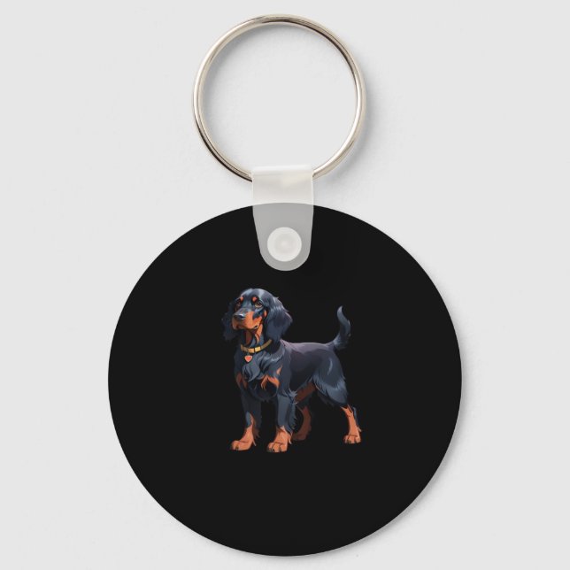 Gordon Setter Classic T-Shirt Keychain (Front)