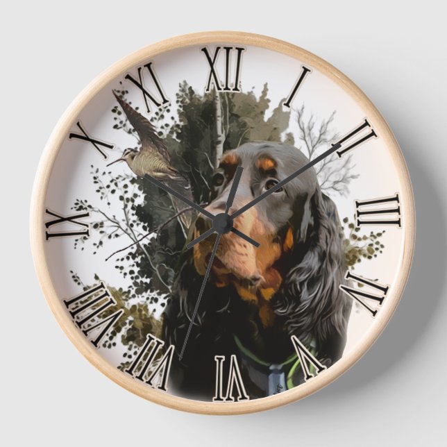 Gordon Setter  Clock (Front)