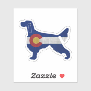 Gordon Setter Dog Breed Colorado Flag Silhouette