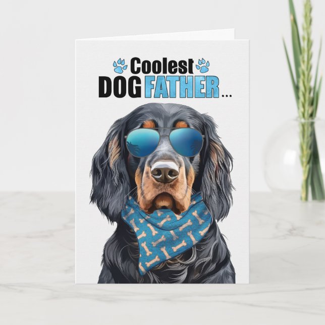 Gordon Setter Dog Coolest Dad Father's Day Holiday Card (Front)
