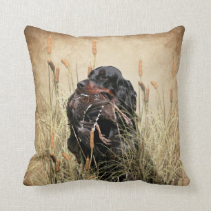 Gordon Setter , Duck hunting Tapestry Poster Throw Pillow