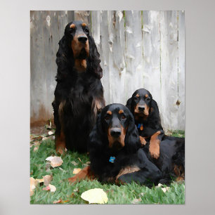 Gordon Setter Generations Painting Canvas Print
