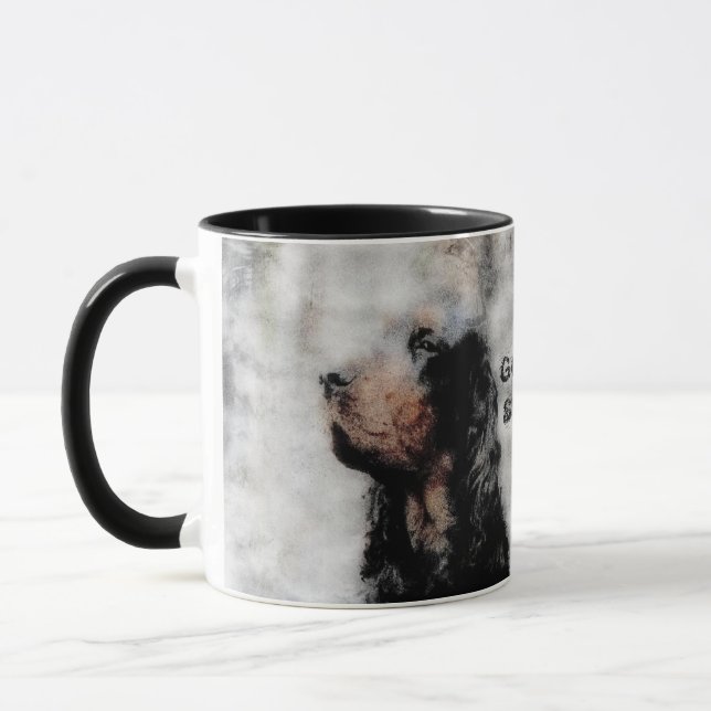 Gordon Setter Grunge Ceramic Mug (Left)