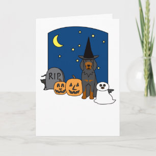 Gordon Setter Halloween Card