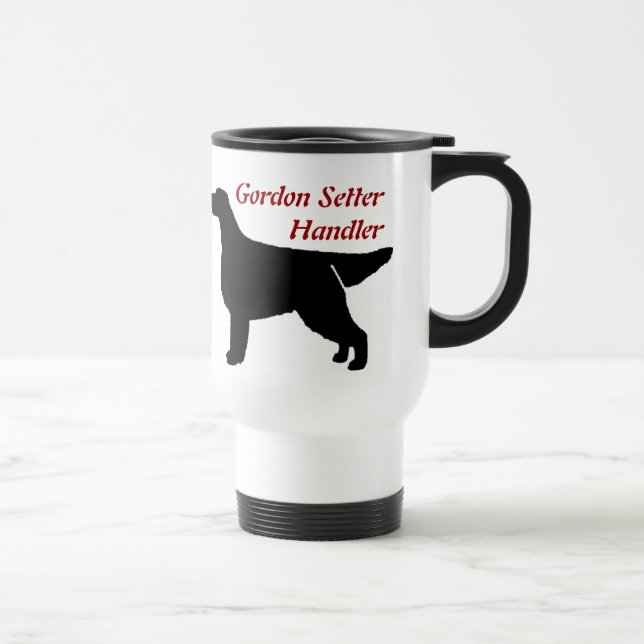 Gordon Setter Handler Aluminum Travel Mug (Right)