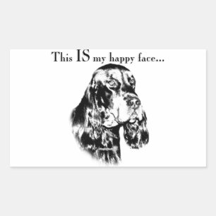 Gordon Setter Happy Face Sticker
