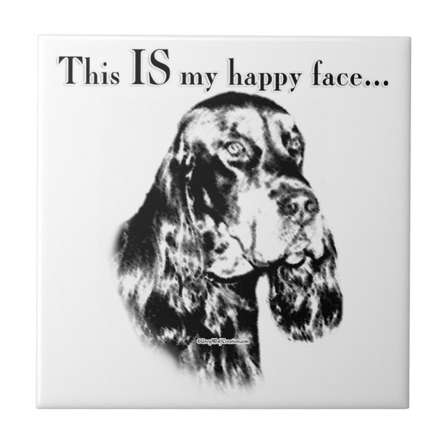 Gordon Setter Happy Face Tile (Front)