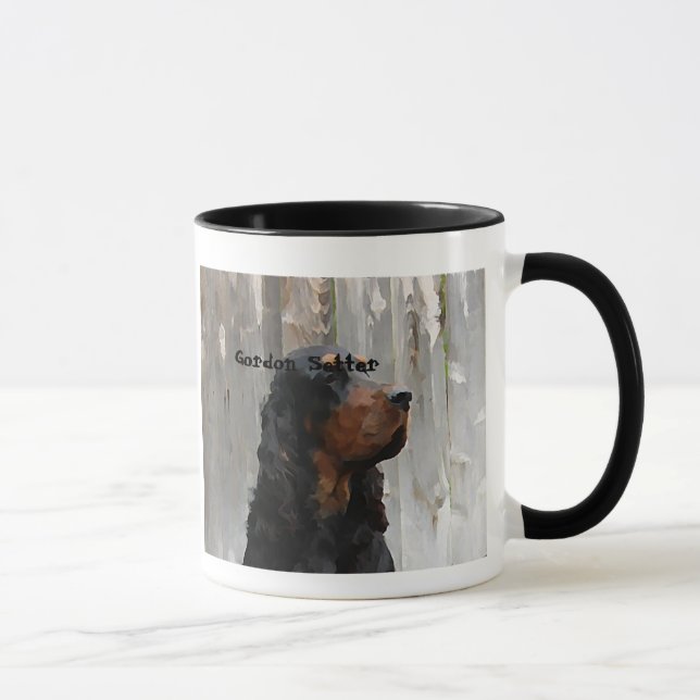 Gordon Setter Head Painting on a Ceramic Mug (Right)