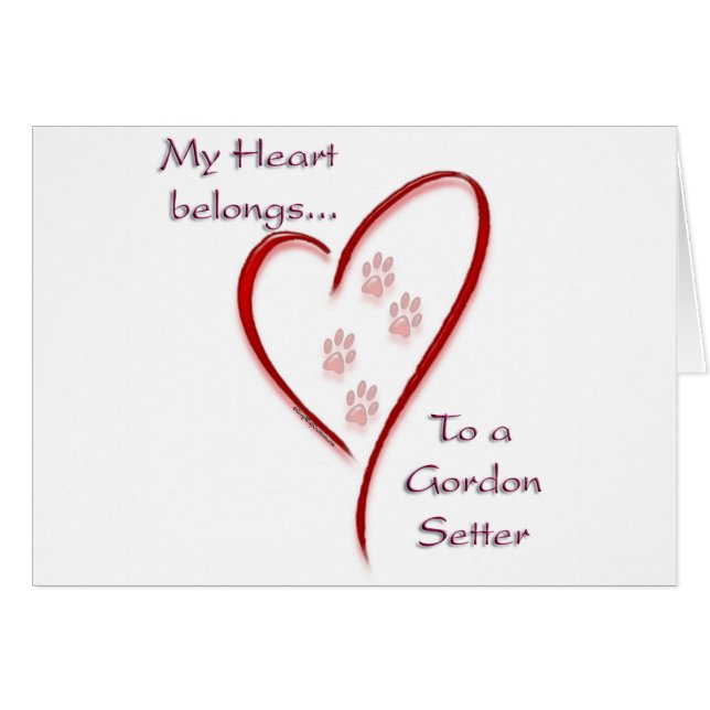Gordon Setter Heart Belongs (Front Horizontal)