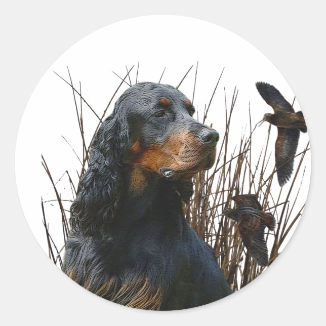 Gordon Setter , Hunting companion  Classic Round Sticker (Front)