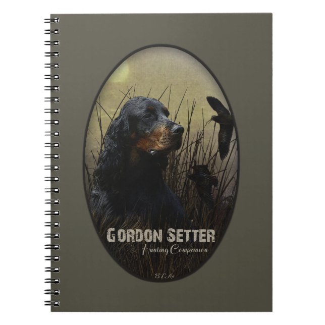 Gordon Setter , Hunting companion  Notebook (Front)