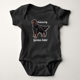 Gordon Setter Illustration Baby Bodysuit