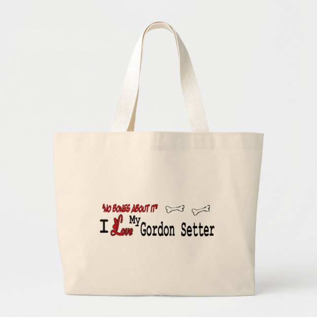 Gordon Setter Large Tote Bag (Front)