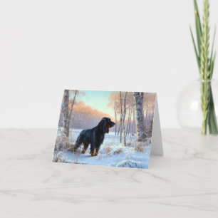 Gordon Setter Let It Snow Christmas Card