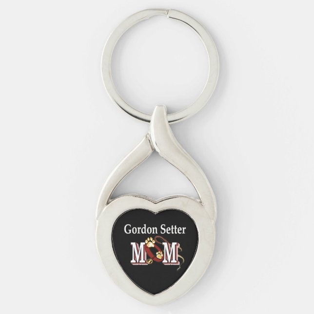 Gordon Setter Mom Gifts Keychain (Front)