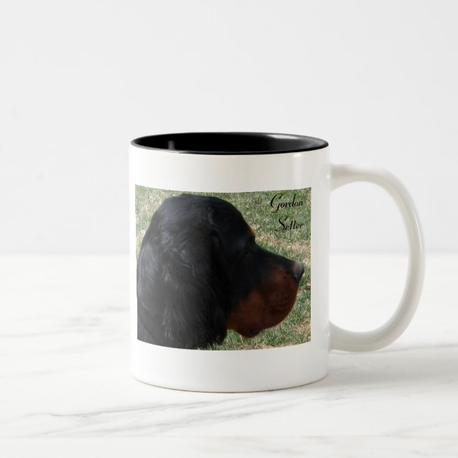 Gordon Setter Mug en céramique bicolore (Droit)