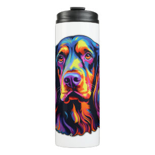 Gordon Setter Neon Design Thermal Tumbler