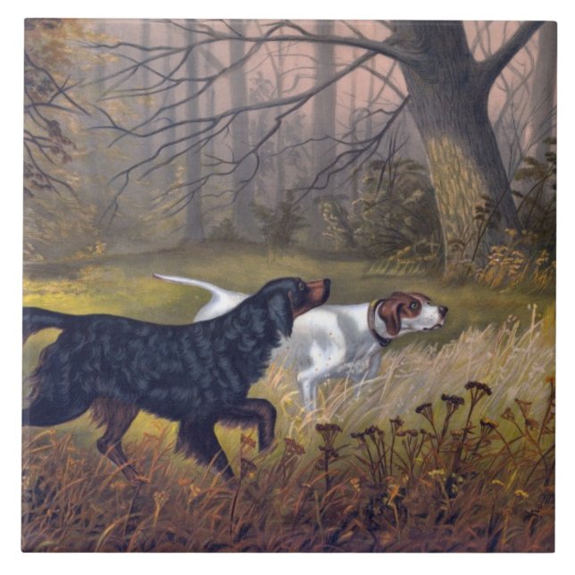 Gordon Setter on Point Tile (Front)