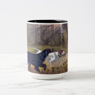 Gordon Setter on Point Two-Tone Coffee Mug