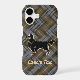 Gordon Setter over Weathered Gordon Tartan