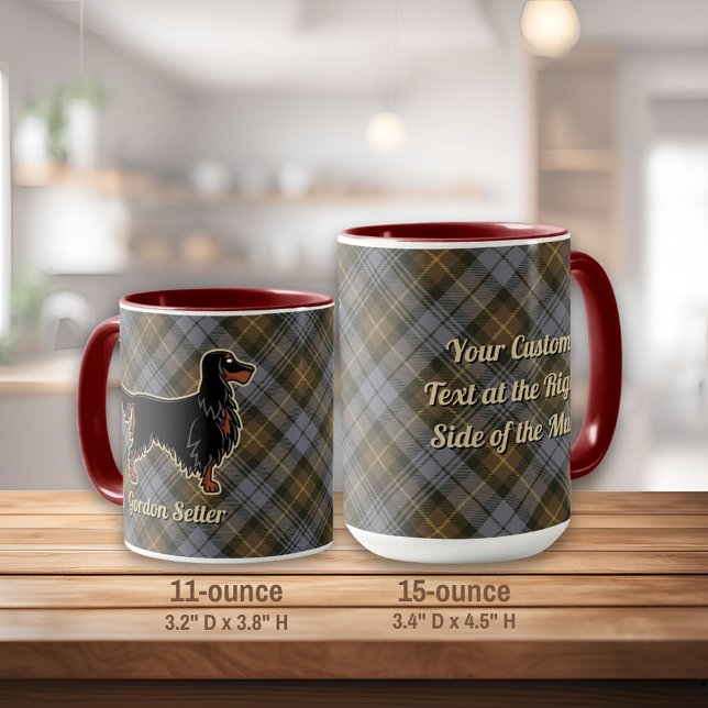 Gordon Setter over Weathered Gordon Tartan Mug (Creator Uploaded)