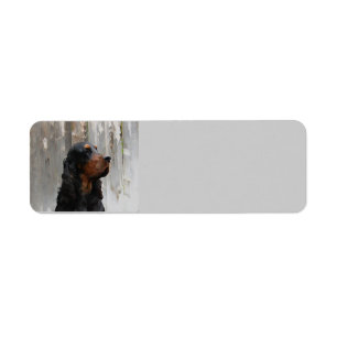 Gordon Setter Painted Head Label