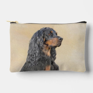 Gordon Setter Painting Black Cute Original Dog Art Accessory Pouch