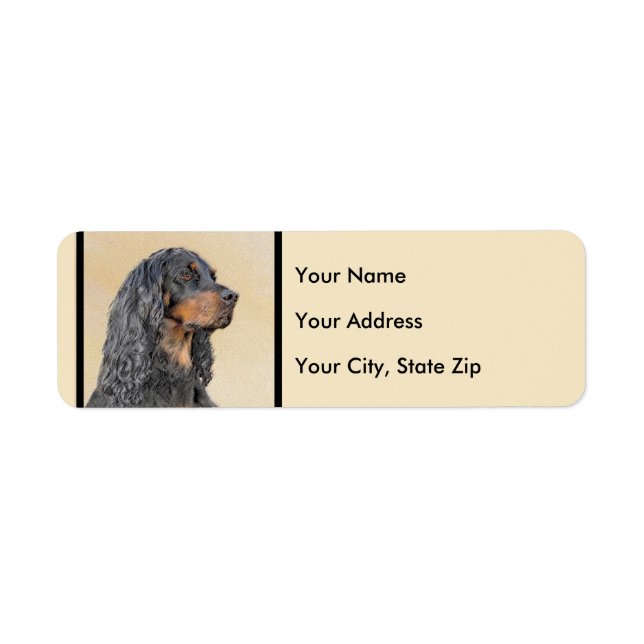 Gordon Setter Painting - Cute Original Dog Art (Front)