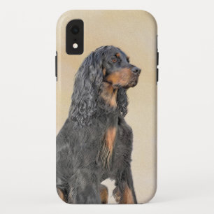 Gordon Setter Painting - Cute Original Dog Art iPhone XR Case