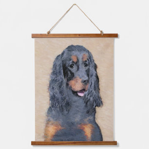Gordon Setter Painting - Cute Original Dog Art Hanging Tapestry