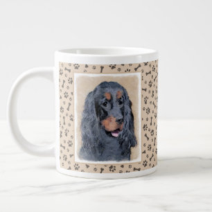 Gordon Setter Painting - Cute Original Dog Art Large Coffee Mug