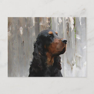 Gordon Setter Painting Postcard