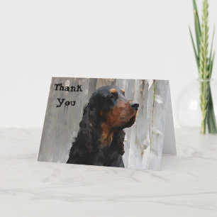 Gordon Setter Painting Thank You Note Card