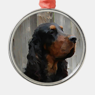 Gordon Setter Paintng Ornament
