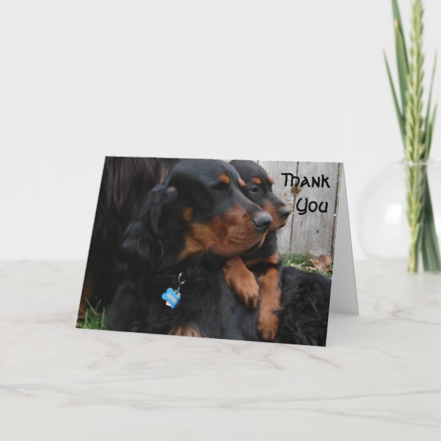 Gordon Setter Pals Merci Carte de note (Devant)