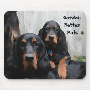 Gordon Setter Pals Painting on a Mousepad