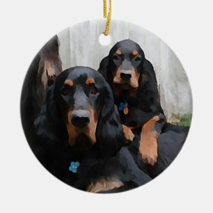 Gordon Setter Pals Painting Ornament