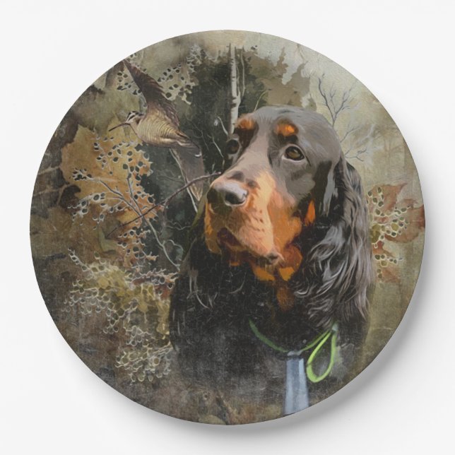 Gordon Setter  Paper Plate (Front)