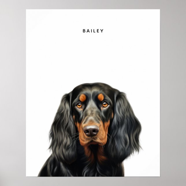 Gordon Setter Personalized Print (Front)