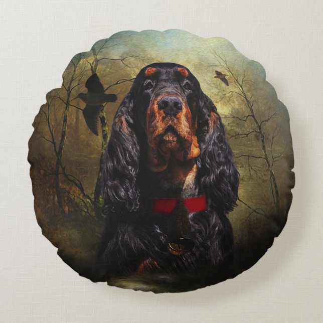 Gordon Setter    Round Pillow (Front)