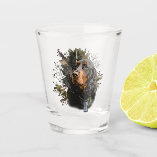 Gordon Setter  Shot Glass (Front)