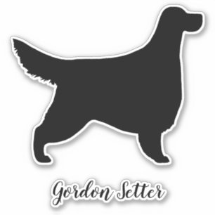 Gordon Setter Silhouette Dog Breed Vinyl Sticker