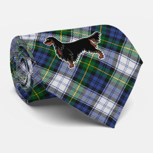 Gordon Setter sur Gordon Cravate Tartan