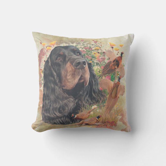 Gordon Setter Tapestry Coffee Mug Throw Pillow (Front)