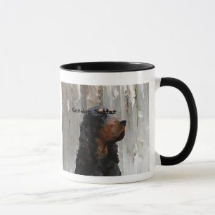 Gordon Setter Tête Peinture sur une Mug en céramiq
