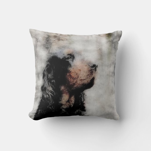 Gordon Setter Throw PIllow (Front)