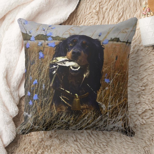 Gordon Setter    Throw Pillow (Blanket)