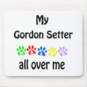 Gordon Setter Walks Design Mouse Pad
