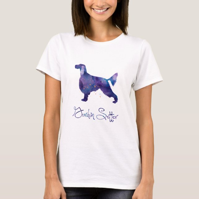 Gordon Setter Watercolor T-Shirt (Front)